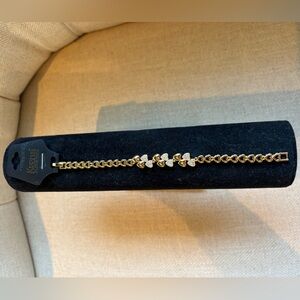 ❤️ Keena Gold-toned Bracelet with Sparkling Pavé Crystal Heart Accents